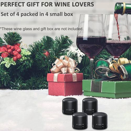 good Bottle Stopper Reusable Plastic & Silicone Set of 4good Wi