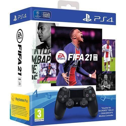 Sony PlayStation PS4 Slim 500 GB With FIFA 21 Game Disc And Extra Game Disk - Black