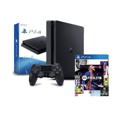 Sony PlayStation PS4 Slim 500 GB With FIFA 21 Game Disc And Extra Game Disk - Black