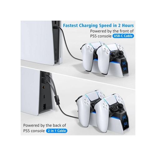 Playstation PS5 Controller Charger DualSense Charging Station Dock Stand