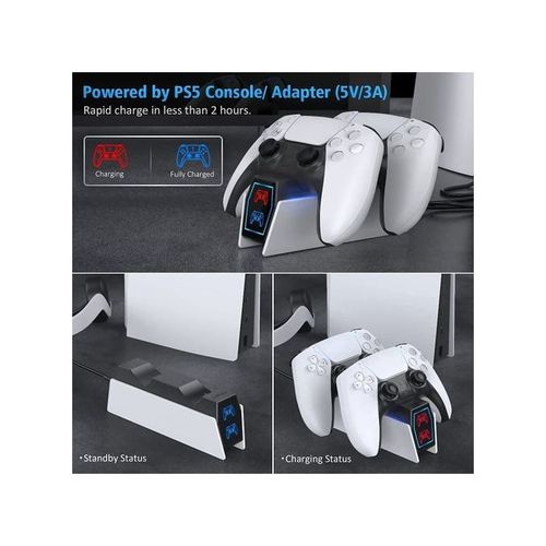 Playstation PS5 Controller Charger DualSense Charging Station Dock Stand