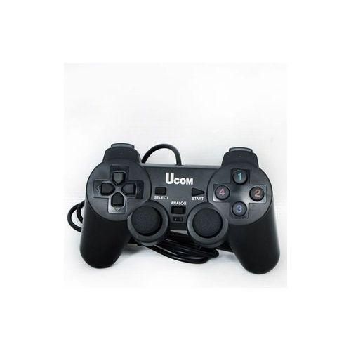 UCOM Twin/Single Computer Controller Game Pads Double/One Shock Vibration - Black
