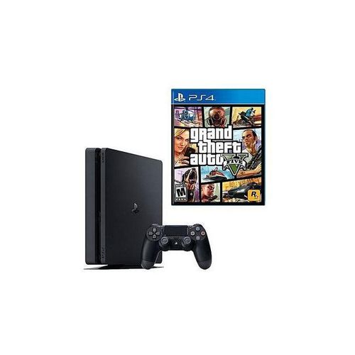 Sony Computer Entertainment Refurbished PS4 SLIM 500GB With GTA V Game - Black (3MTHS WRTY)