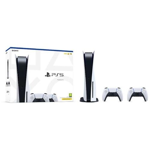 Sony   Playstation PS5 825GB console  with double pads - white