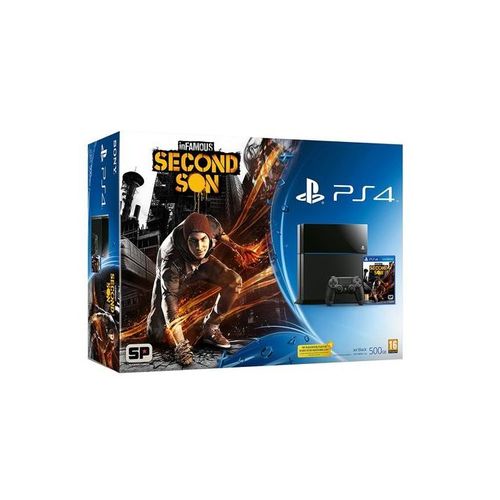 Playstation Mint Condition Ps4 Standard 500gb Infamous Second Son -Black
