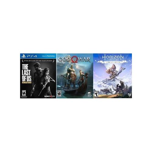 Playstation Mint Condtion PS4 Slim 500GB Console & God Of War, Horizon+ The Last Of Us- Black