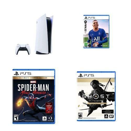 Sony PlayStation Sony Computer Entertainment PS5 + FIFA22 + SPIDERMAN + GHOST