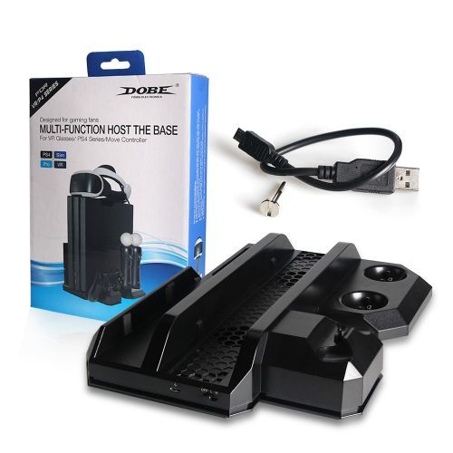 Microsoft PS4 Series Multi-function Cooling Stand, CD Holder, Double Charger - Black