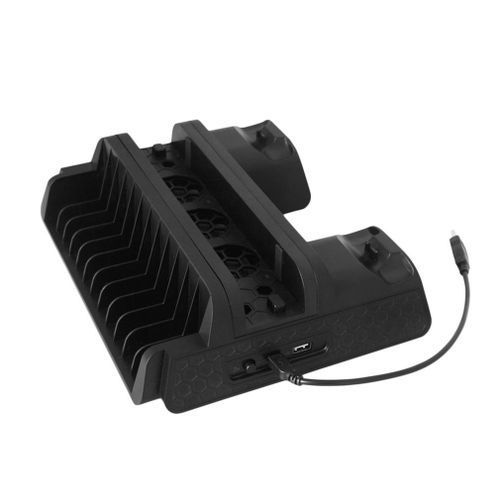 Microsoft PS4 Series Multi-function Cooling Stand, CD Holder, Double Charger - Black
