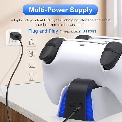 PS5 Wireless Controller Charger PlayStation 5 DualSense Charging Station Dock Game Pad Mount Stand With LED Indicator