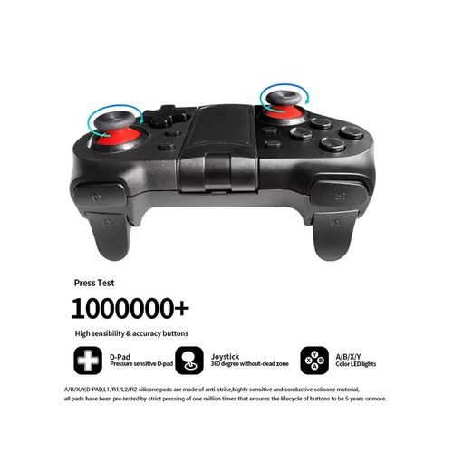 Mobile Game Controller, Wireless Bluetooth Gamepad Joystick Multimedia Game Controller Compatible With Android Windows PC-Black