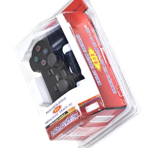 Wireless Vibration Controller 3 in 1 Gamepad Compatible With PS2/PS3/ PC - Black