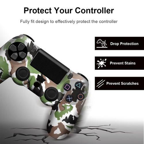 Playstation PS4 Pad Dual Shock 4 Wireless Controller With Free Silicone Rubber Protector - Black