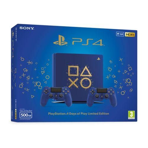 SONY PS4 PlayStation 4 (Mint Condition) Slim 500gb Limited Edition Days Of Play With Games- Blue