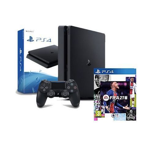 PS4 Slim 500 GB With FIFA 21 Game Disc - Black
