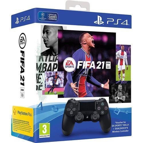 PS4 Slim 500 GB With FIFA 21 Game Disc - Black