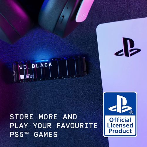 Western Digital 1TB SSD For PS5 Consoles Solid State Drive With Heatsink - Black
