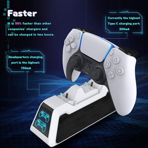 PS5 Controller Charger DualSense Charging Station Dock