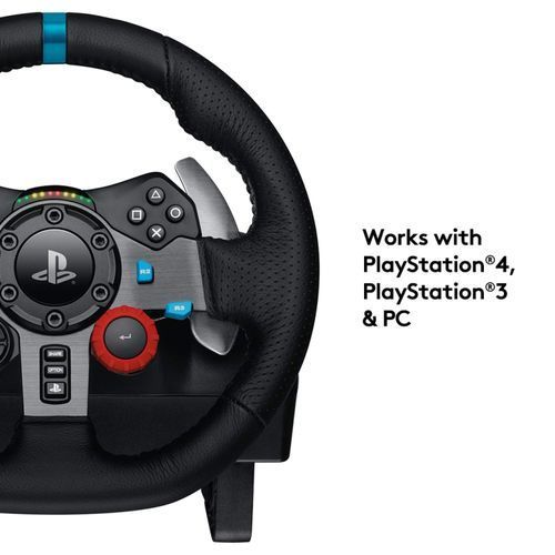 Logitec G Dual Motor Feedback Driving Force G29 Gaming Racing Wheel With Responsive Pedals For PS5, PS4 And PS3 - Black