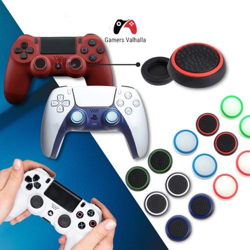 Silicone Controller Thumb Grip, Anti Slip Stick Grip Cover for Ps4 Ps5 Xbox 360 Xbox One Game Controllers - black
