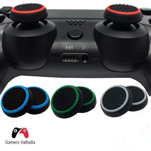 Silicone Controller Thumb Grip, Anti Slip Stick Grip Cover for Ps4 Ps5 Xbox 360 Xbox One Game Controllers - black