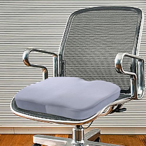 Memory Foam Seat Cushion Office Chair Pad 38x35x7.5cm Gray