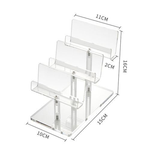 Acrylic Jewelry Display Riser Shelf Durable Glasses Rack