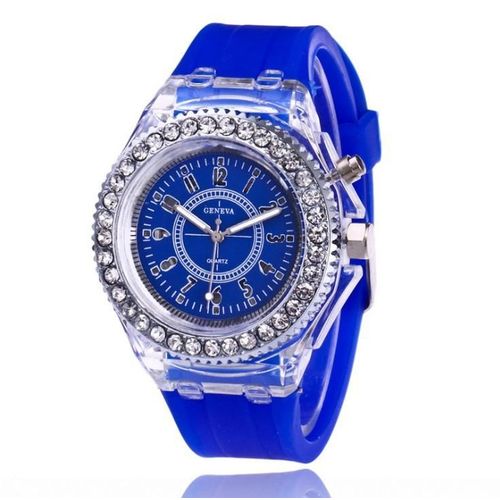 Student Transparent Electronic Watch Fashion Quartz Luminous Waterproof Sports Watch Geneva Silicone Watch