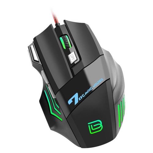 BAJEAL 7D Keys Gaming Wired Mouse With Colorful RGB Light Effect