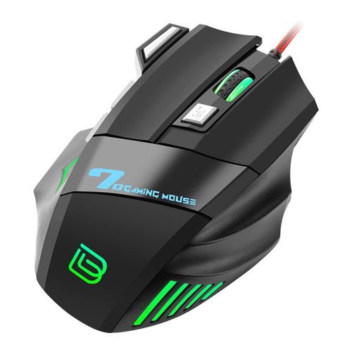 BAJEAL 7D Keys Gaming Wired Mouse With Colorful RGB Light Effect