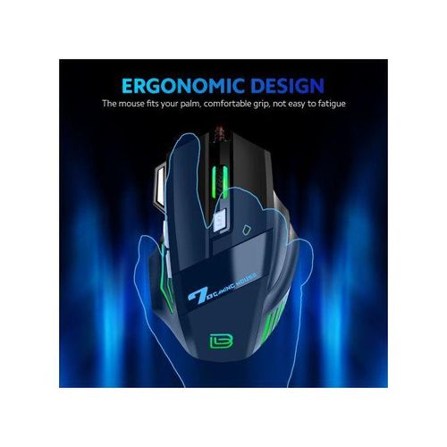 BAJEAL 7D Keys Gaming Wired Mouse With Colorful RGB Light Effect