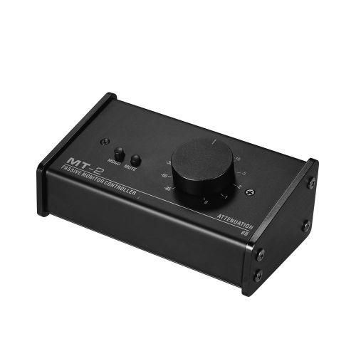 Passive Monitor Controller with XLR 3.5mm Inputs Outputs Supports Attenuation Control Mute Function NO5142