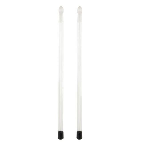 2pcsPair Transparent Polymer Acrylic Drumsticks Colorful Flash Luminous Replacement Drum Stick for Stage Party Performance NO5142