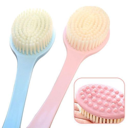 Soft Body Scrubber Shower Exfoliating Scrubs Long Handle Bath Exfoliator Skin Massager Cleaning