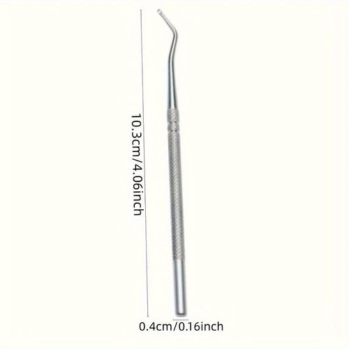 Stainless Steel Ingrown Toenail Cleaner, Curved Nail Spoon For Dirt Removal, Non-slip Grip Handle, Easy-to-Use Pedicure Tool For Deep Cleaning Nail Grooves