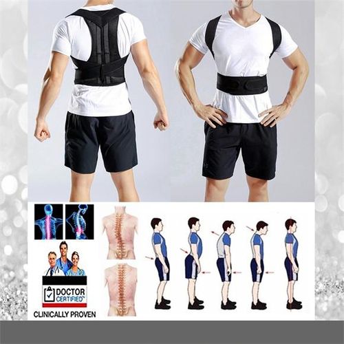 Hunchback Correction Belt Posture Corrector Vest Adjustable Back Support Belt Shoulder Support Spine Neck Stretcher Trainer(M)