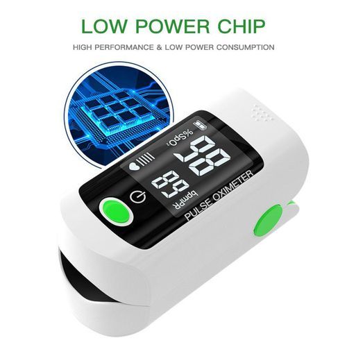 Pulse  Fingertip  Oxygen SpO2 Monitor Pulse Rate Green