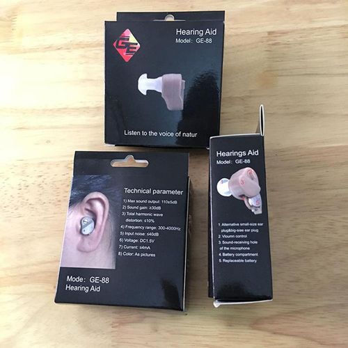 2Pc Adults Hearing  Sound Amplifier Invisible Side Mini Ear