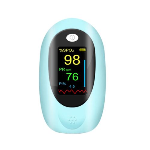 LED Finger Tip   Oxygen Saturation Monitor W/Lanyard Blue