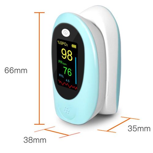 LED Finger Tip   Oxygen Saturation Monitor W/Lanyard Blue