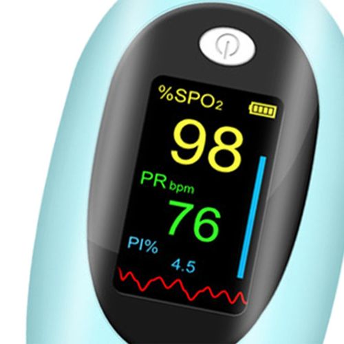 LED Finger Tip   Oxygen Saturation Monitor W/Lanyard Blue