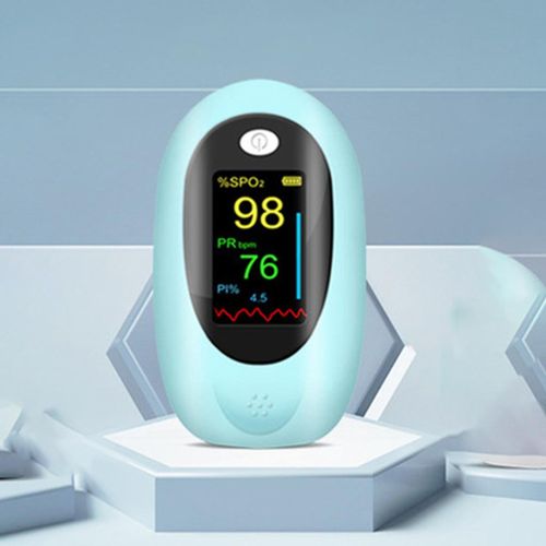 LED Finger Tip   Oxygen Saturation Monitor W/Lanyard Blue
