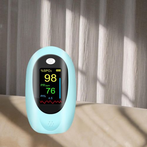 LED Finger Tip   Oxygen Saturation Monitor W/Lanyard Blue