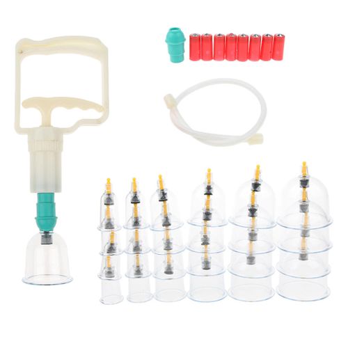 24 Pieces Anti Cellulite Massage Vacuum Cupping Cup 24 Cans (Chinese)