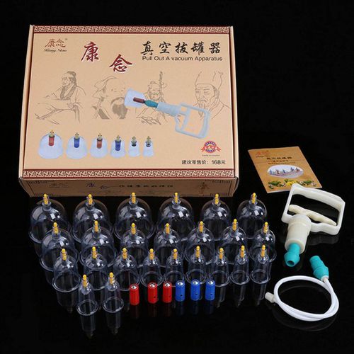24 Pieces Anti Cellulite Massage Vacuum Cupping Cup 24 Cans (Chinese)