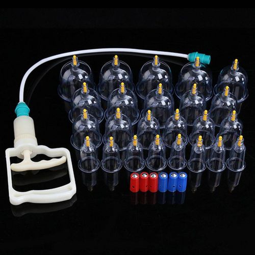 24 Pieces Anti Cellulite Massage Vacuum Cupping Cup 24 Cans (Chinese)
