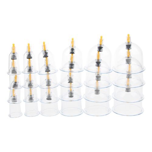 24 Pieces Anti Cellulite Massage Vacuum Cupping Cup 24 Cans (Chinese)