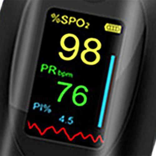 LED Finger Tip   Oxygen Saturation Monitor W Black