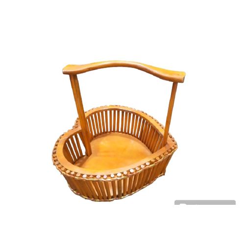 Heart design natural wodden woven fruit rack for home and business