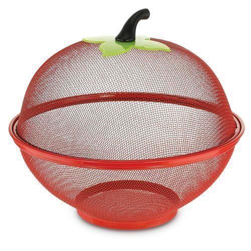 Netted Fruit Basket With Cover - Purple,Red,green,blue
